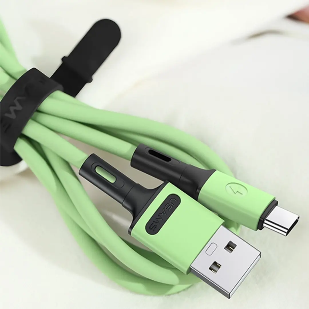 USAMS U52 USB-C Kabel 2A - 1m - Paars - afbeelding 5 van 6