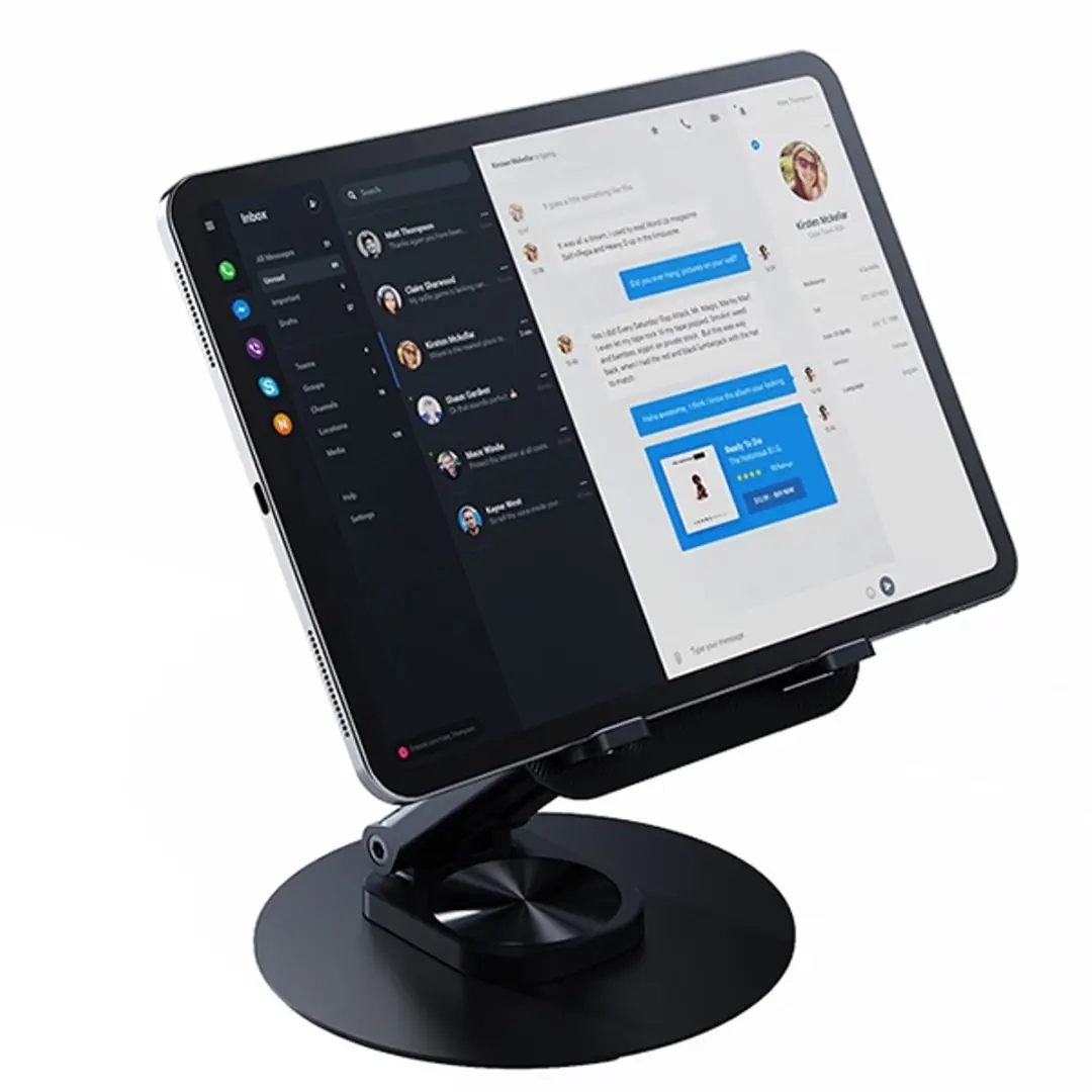 USAMS Bureaustandaard voor Telefoon en Tablet 4,7-12 inch - Zwart - afbeelding 5 van 6