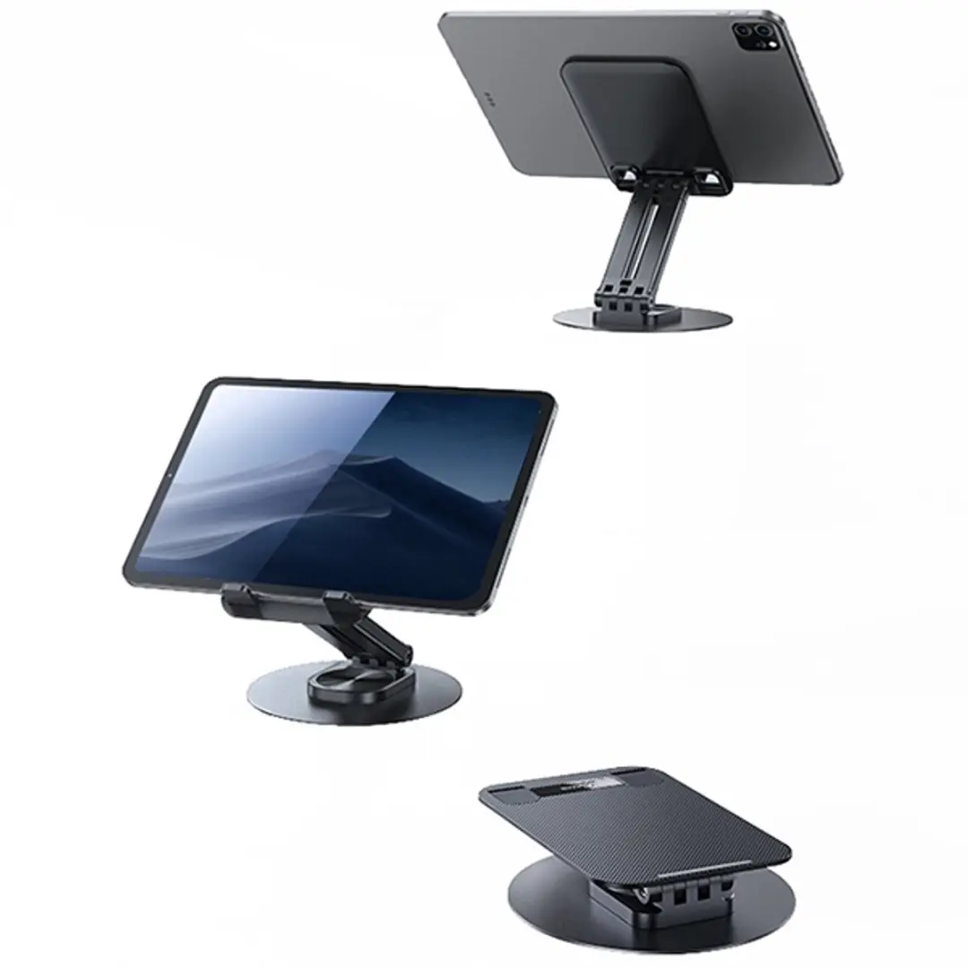 USAMS Bureaustandaard voor Telefoon en Tablet 4,7-12 inch - Zwart - afbeelding 6 van 6
