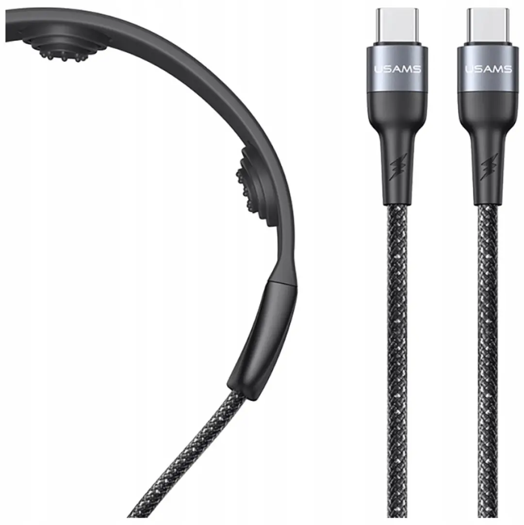 USAMS SJ759 U89 USB-kabel 100W met Massage - afbeelding 2 van 6