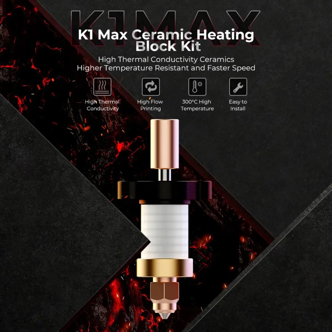 Creality K1 Max Keramisch Verwarmingsblok 4001030123 - afbeelding 4 van 6