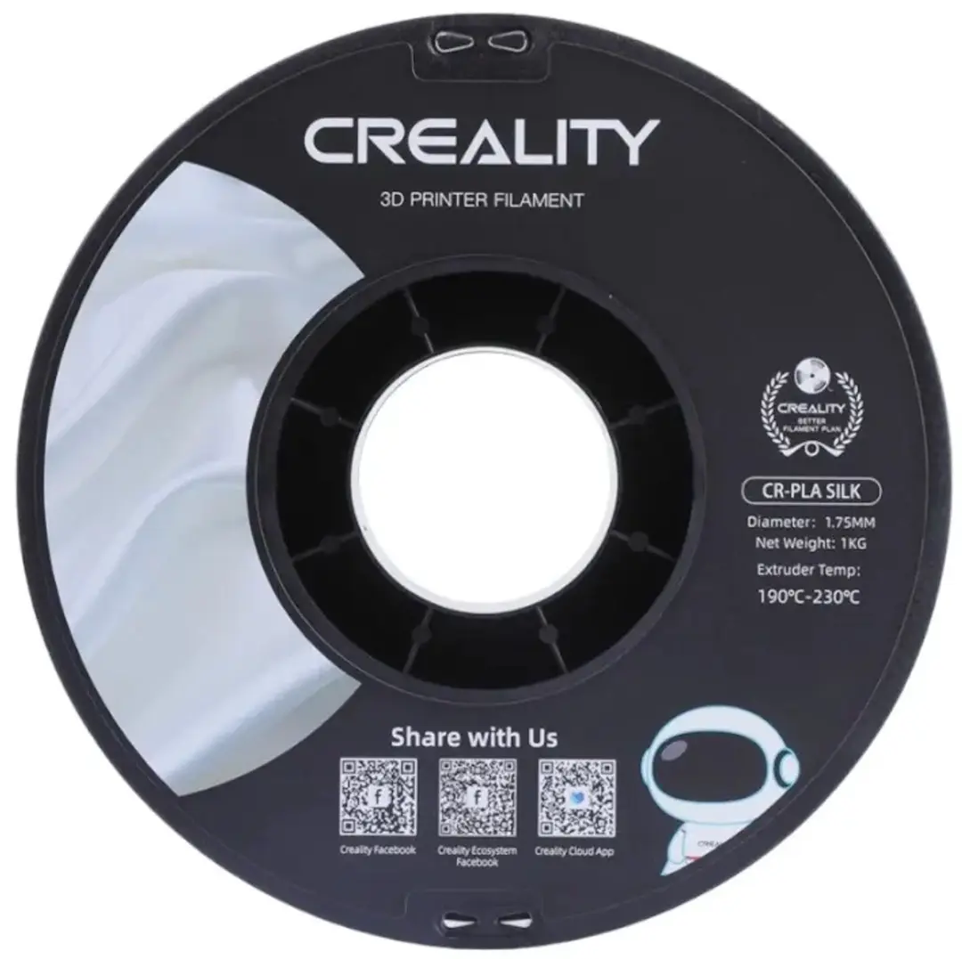 Creality CR-PLA Silk Filament 1.75mm - 1kg - Zilver - afbeelding 2 van 6