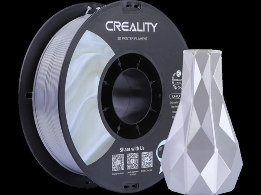 Creality CR-PLA Silk Filament 1.75mm - 1kg - Zilver - afbeelding 3 van 6