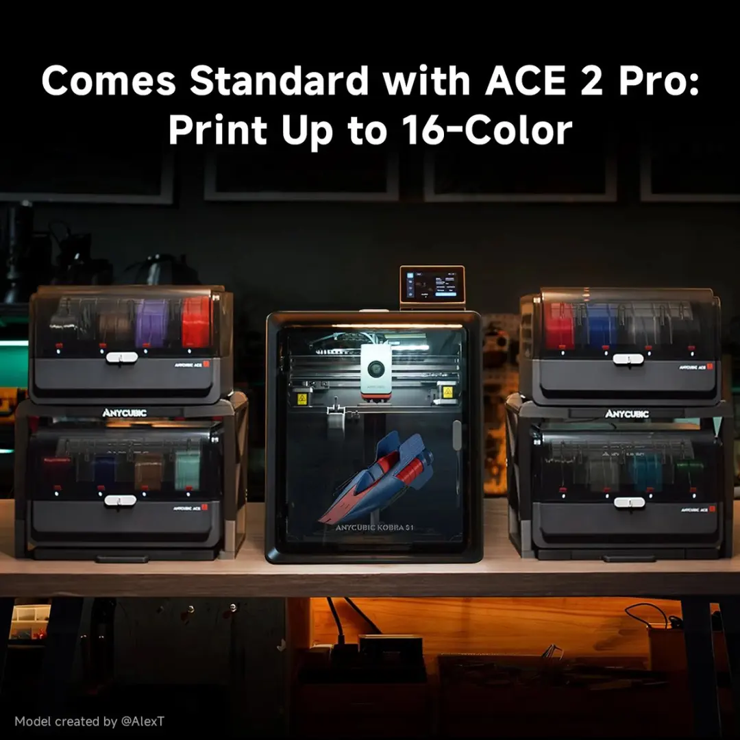 Anycubic Kobra S1 V2 ACE 2 Pro Combo KS2CBK0A-O 3D-printer - afbeelding 5 van 6