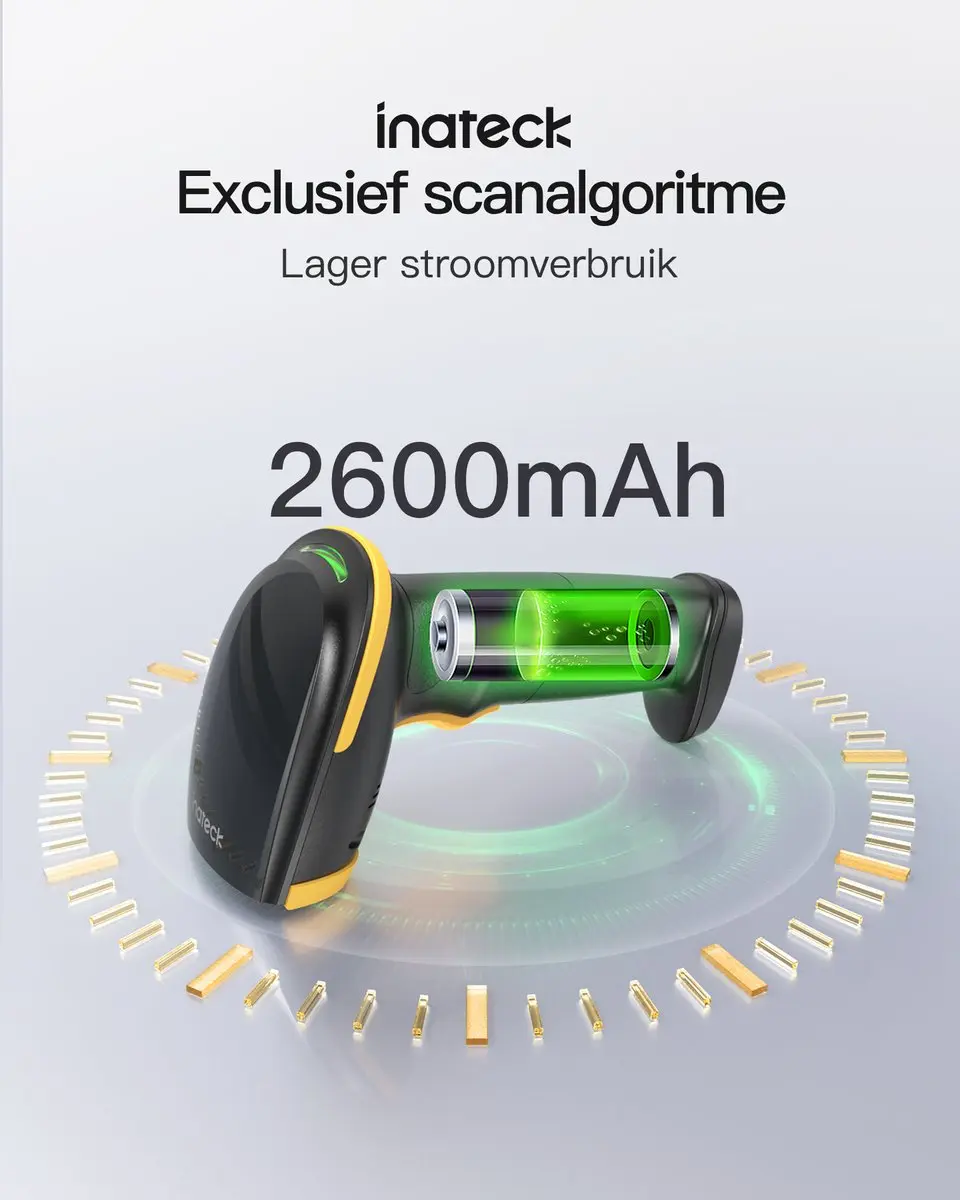 Inateck BCST-23 Barcodescanner - Bluetooth 1D/2D - afbeelding 4 van 6