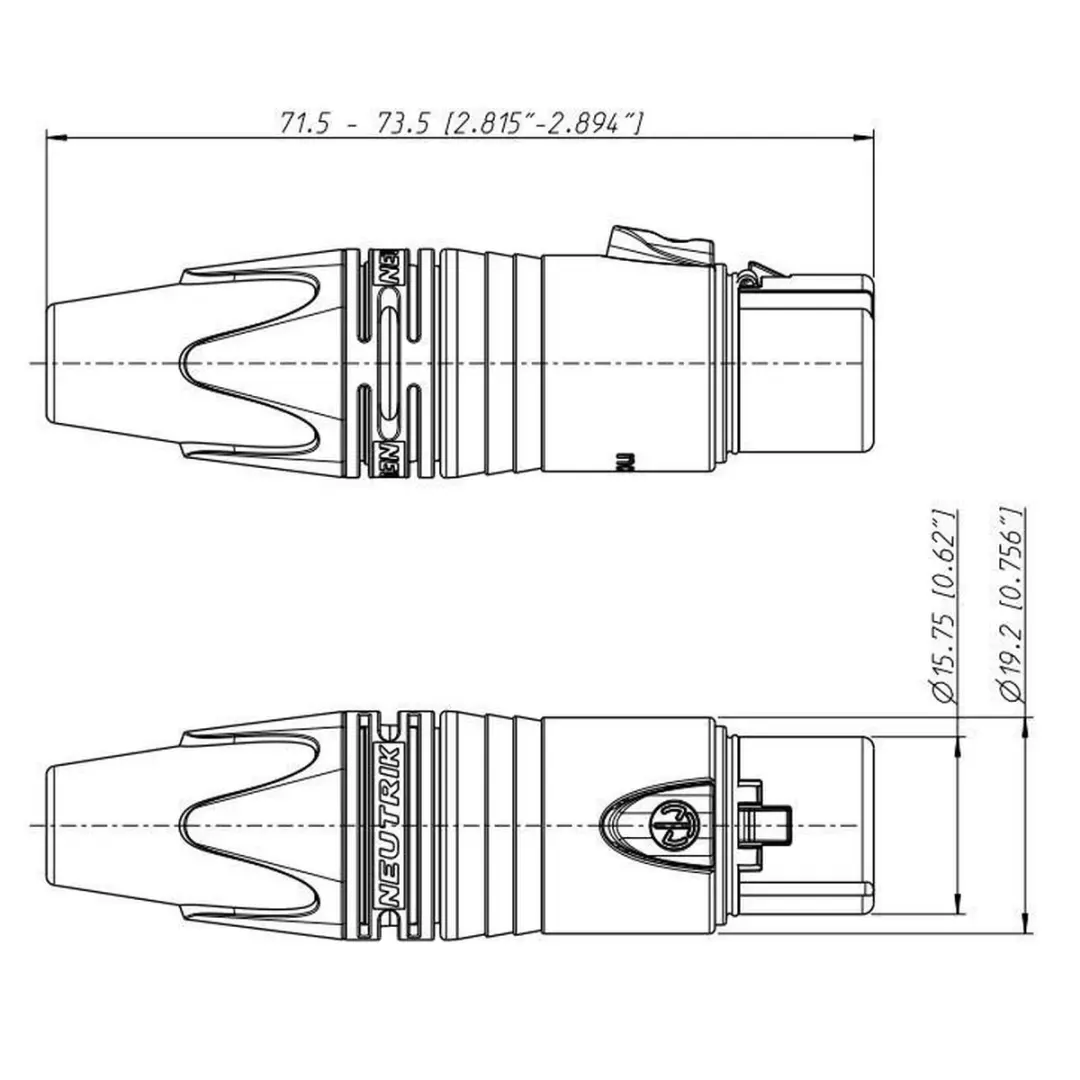 Neutrik XX Serie NC3FXX-B XLR Connector - Zwart - afbeelding 3 van 6