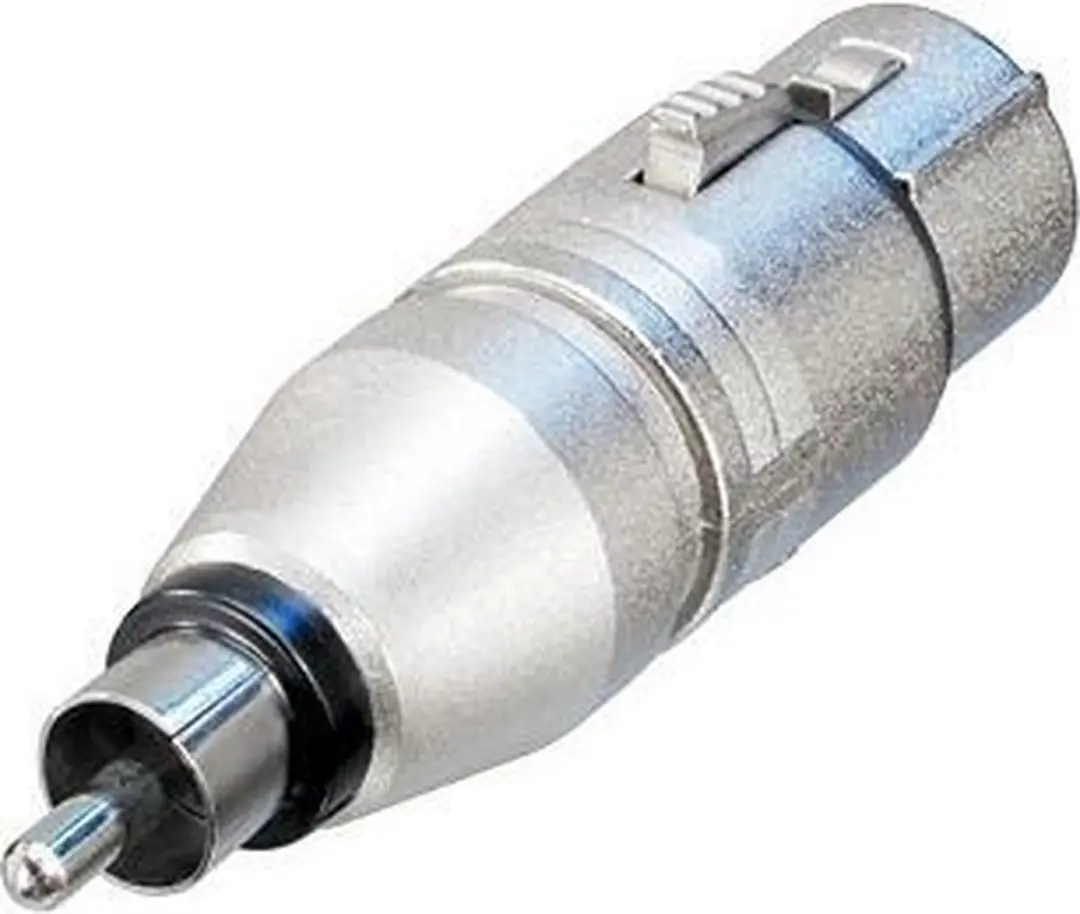 Neutrik NA2FPMM XLR-RCA Adapter - Zilver - afbeelding 3 van 4