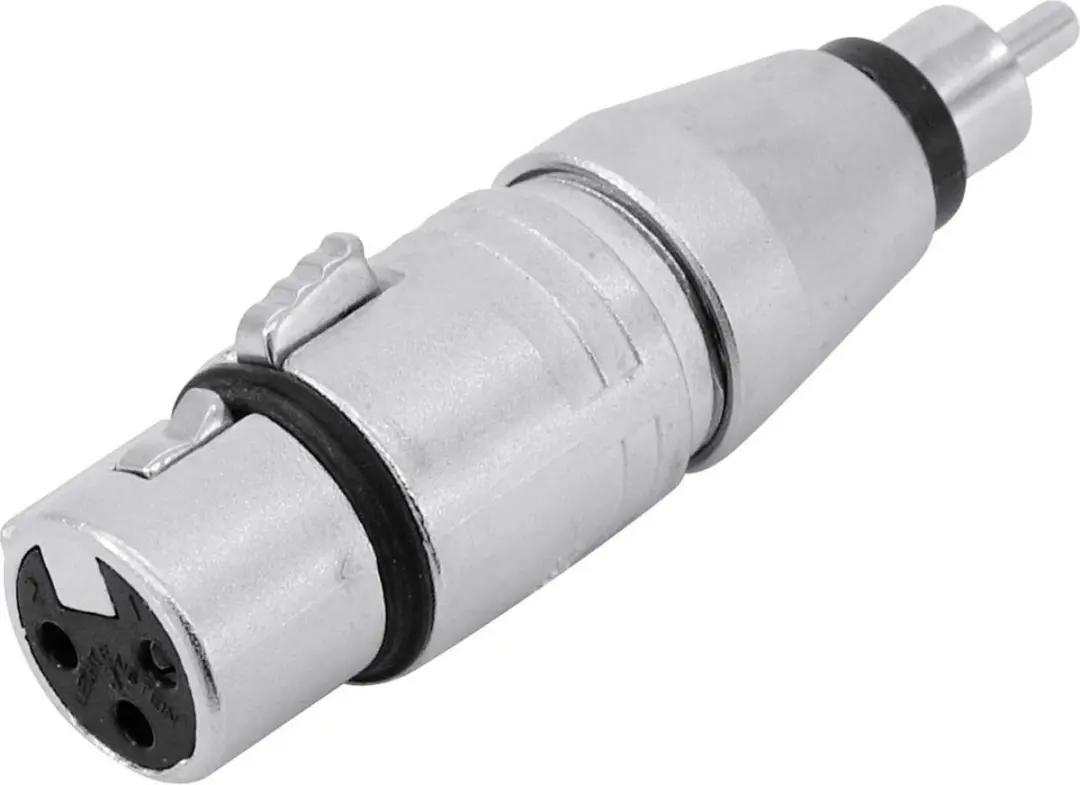 Neutrik NA2FPMM XLR-RCA Adapter - Zilver - afbeelding 2 van 4
