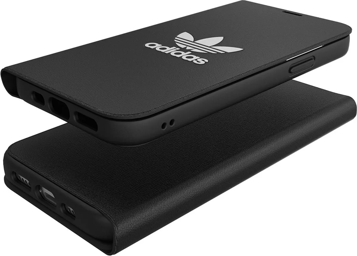 Adidas Booklet Case iPhone 12 Pro Max - Kunstleer - 3 Stuks - Zwart