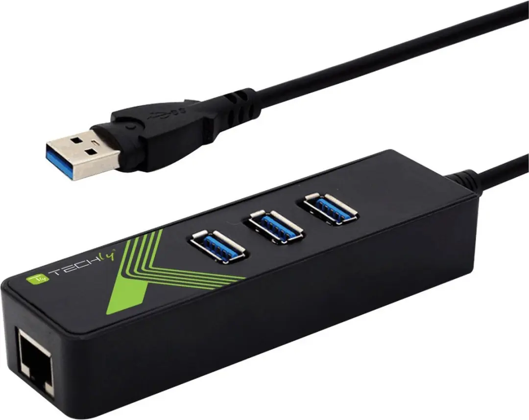 Techly IDATA-USB-ETGIGA-3U2 USB 3.0 naar RJ45 Converter - afbeelding 2 van 4