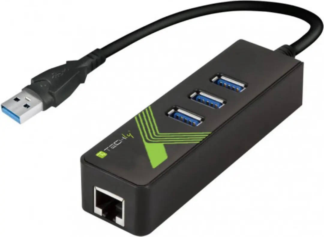 Techly IDATA-USB-ETGIGA-3U2 USB 3.0 naar RJ45 Converter