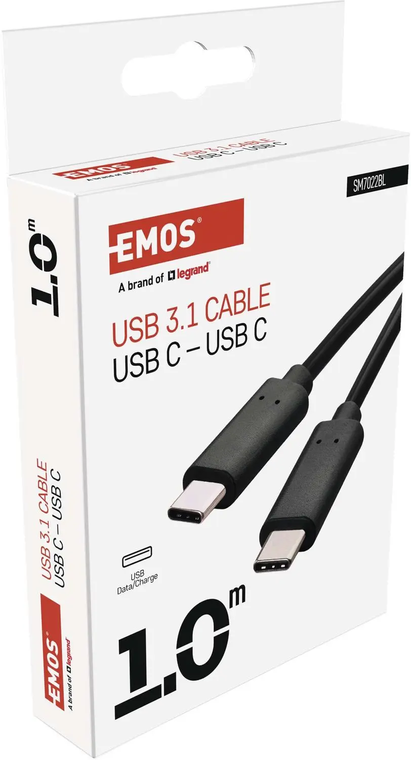 Emos SM7022BL USB-C 3.1 Kabel - 1m - Zwart - afbeelding 3 van 6