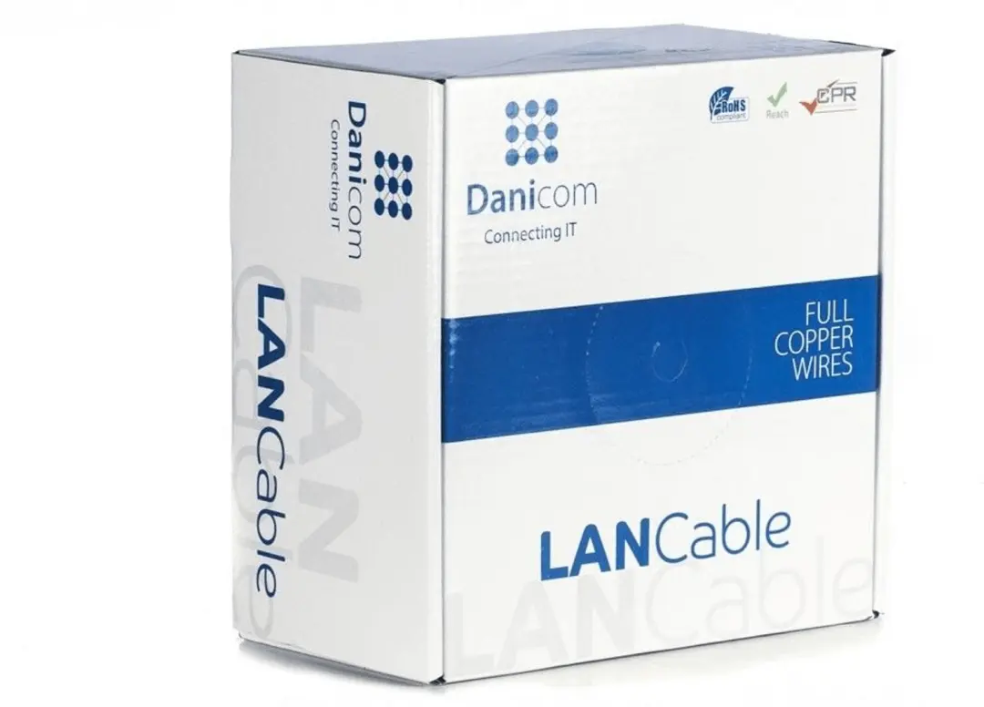 DANICOM CAT8 S/FTP 50 meter kabel op rol stug