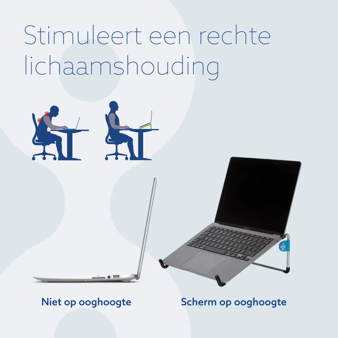 R-Go Tools Steel Basic Laptopstandaard - Zilver - afbeelding 3 van 6