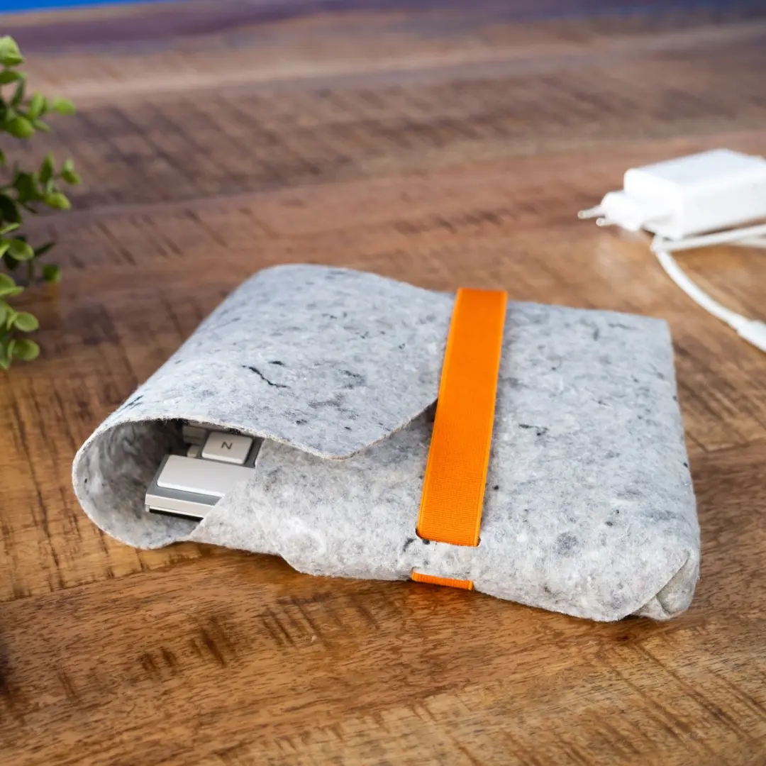 R-Go RGOIDPOSBGR Vilten Etui voor Split Toetsenbord - afbeelding 5 van 6