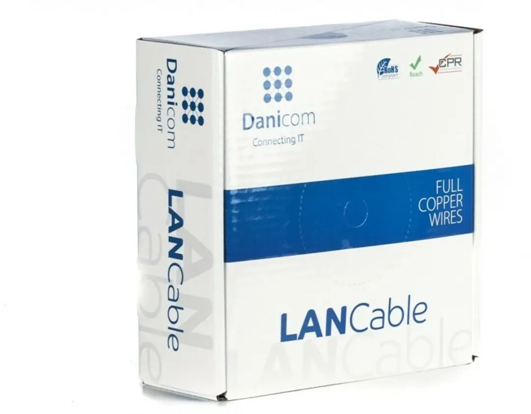 Danicom DC-UTP6-50-FCA Netwerkkabel CAT6 - 50m - Grijs