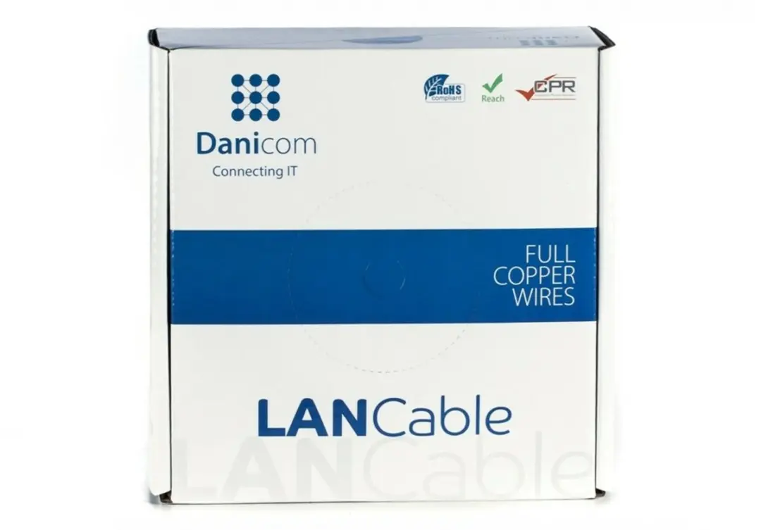 Danicom DC-UTP6-50-FCA Netwerkkabel CAT6 - 50m - Grijs - afbeelding 2 van 3