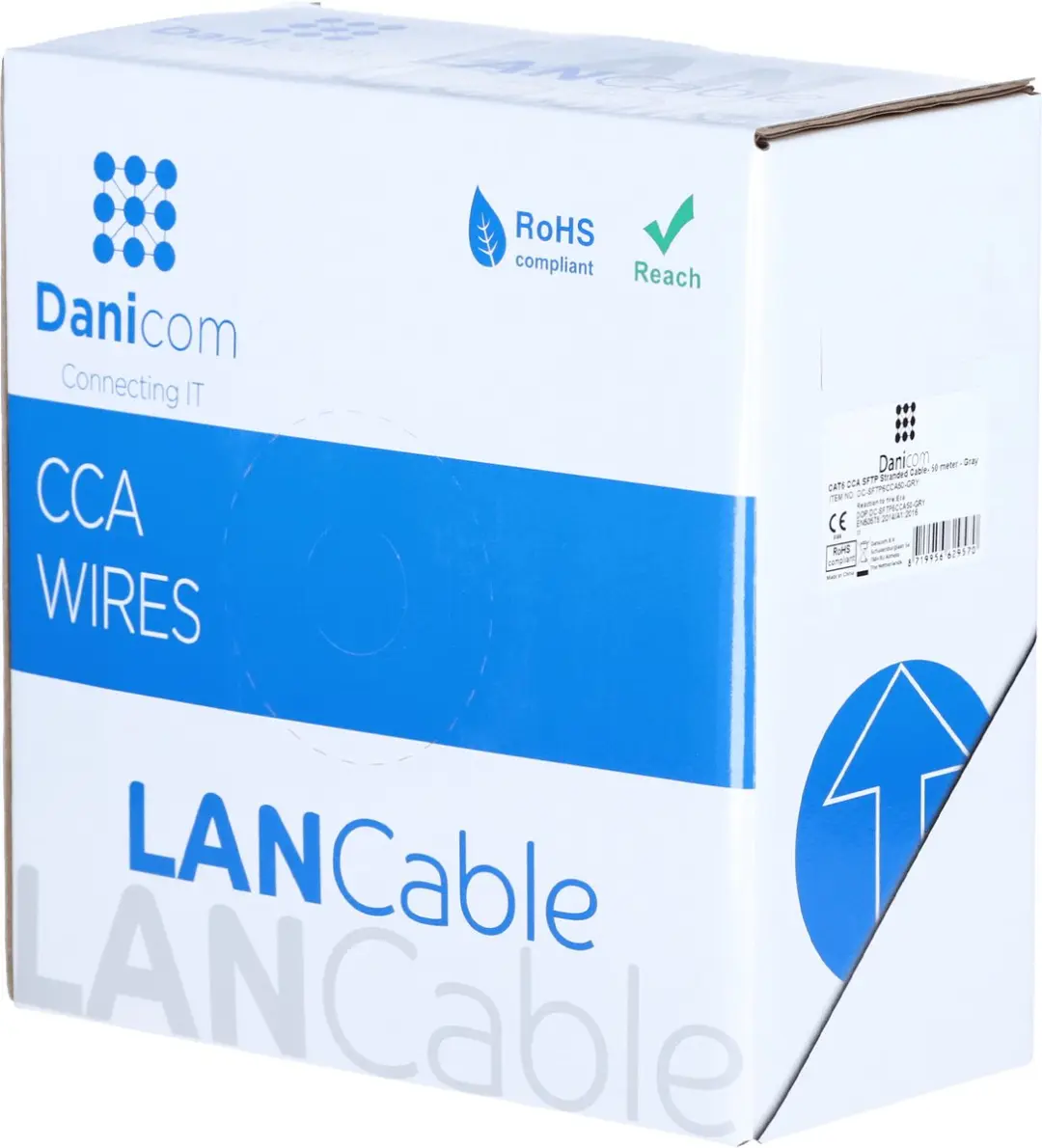 Danicom DC-SFTP6CCA50-GRY CAT6 Netwerkkabel 50m - Grijs - afbeelding 2 van 6