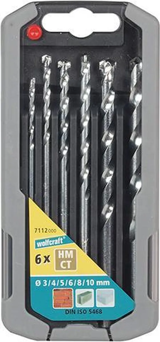 Wolfcraft Steenboorset Hardmetaal Ø3-10mm
