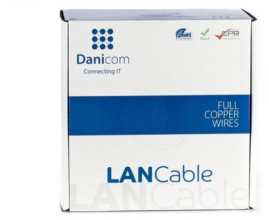 Danicom CAT6 FTP DC-FTP6-100S-DCA Netwerkkabel - 100m - Blauw - afbeelding 2 van 3