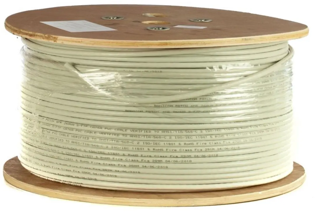 DANICOM CAT6A SFTP 500 meter kabel op rol stug