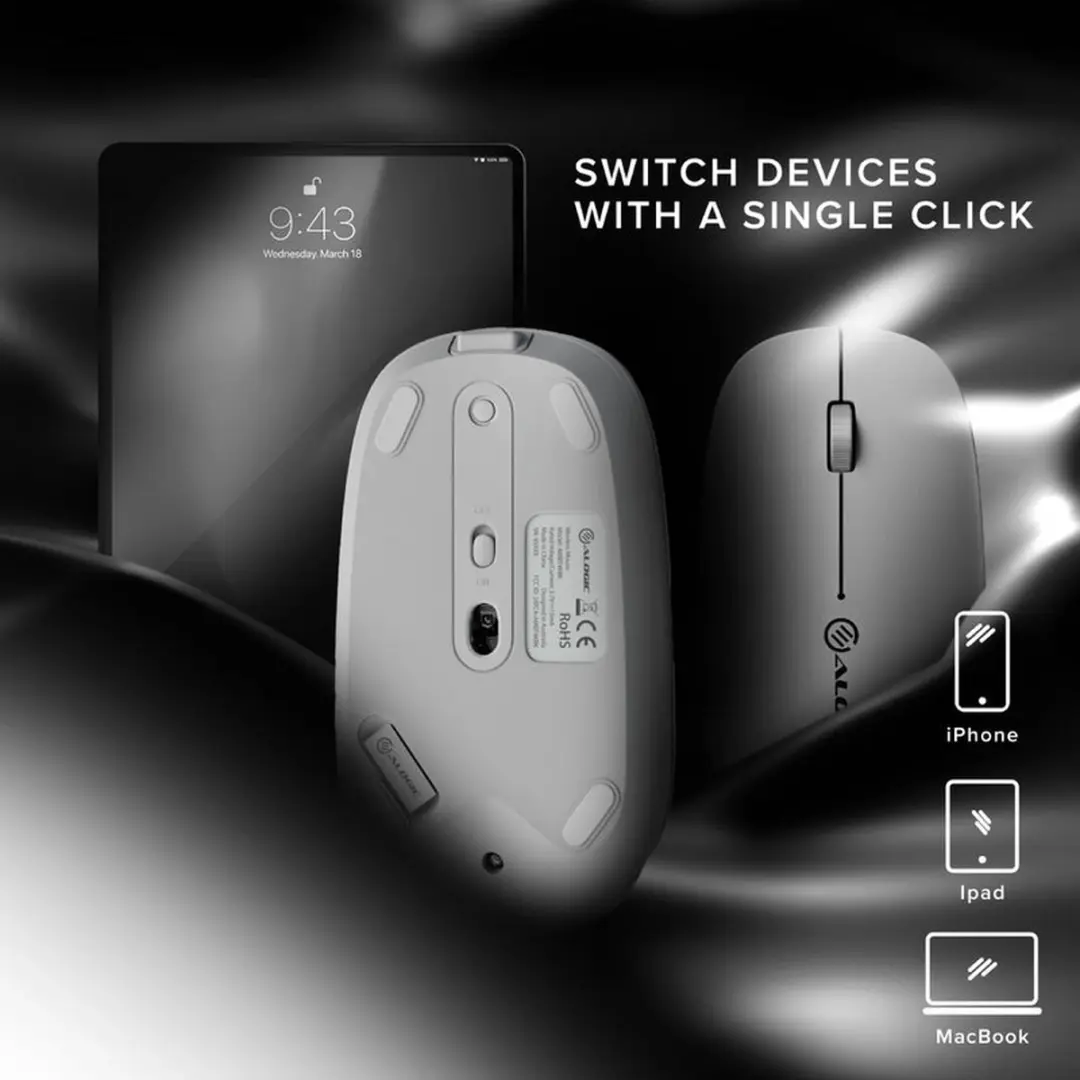 Alogic Echelon AMBT4KWH Muis - Wit - afbeelding 6 van 6