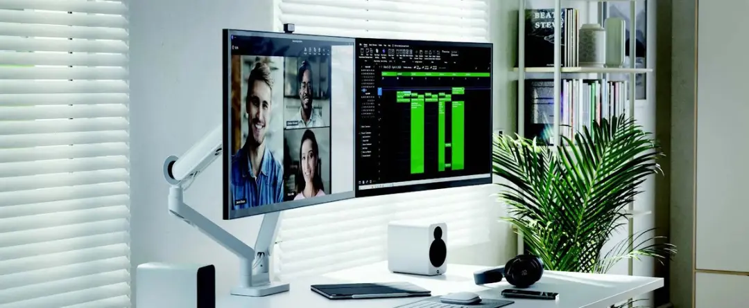 Alogic Glide C32GMA2 Monitorarm Duo - Wit - afbeelding 4 van 5