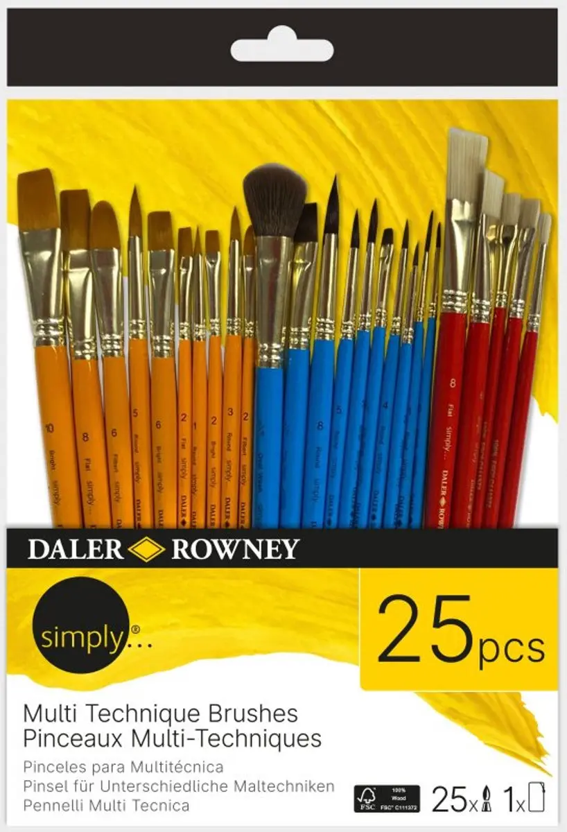 Daler Rowney Simply Olie-Akryl-Aquarel Mixed Media Penselenset