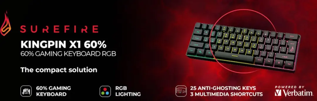 Surefire KingPin X1 48701 Gaming Toetsenbord - Zwart - afbeelding 5 van 6
