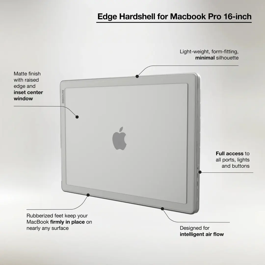 Incase Edge Hardshell Hoesje MacBook Pro 14 INMB200753-CLR - Transparant - afbeelding 6 van 6