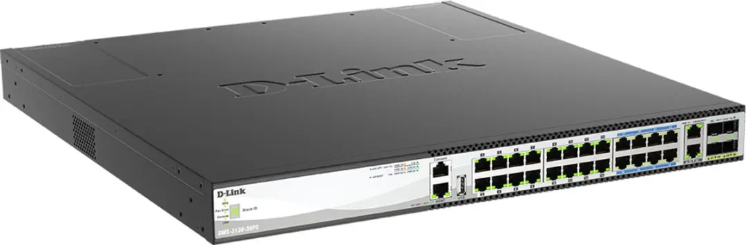 D-Link DMS-3130-30PS Managed Netwerkswitch - Zwart - afbeelding 3 van 4