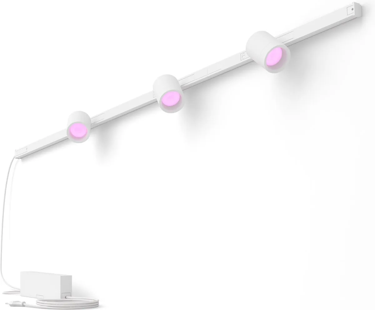 Philips Hue Perifo Railverlichting Muur - 3 Spots RGBW - Wit