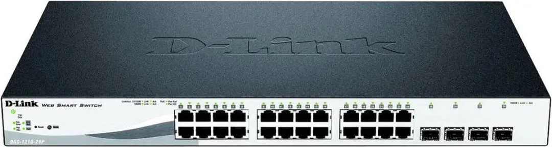 D-Link DGS-1210-28P/E Smart Switch - 24 PoE - Zwart - afbeelding 5 van 6