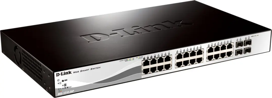 D-Link DGS-1210-28P/E Smart Switch - 24 PoE - Zwart - afbeelding 2 van 6
