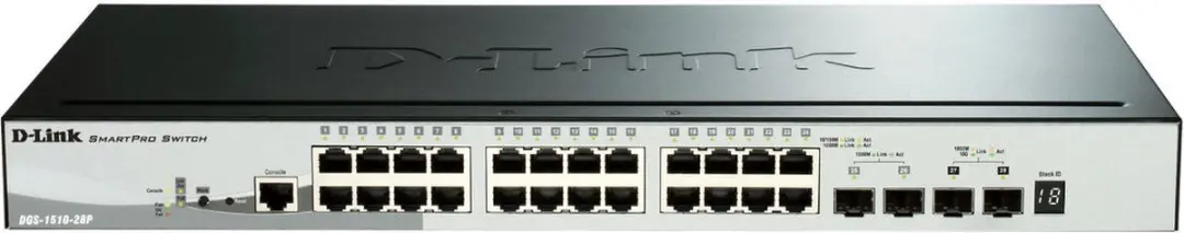 D-Link DGS-1510-28P/E Managed Switch - Zwart - afbeelding 4 van 4