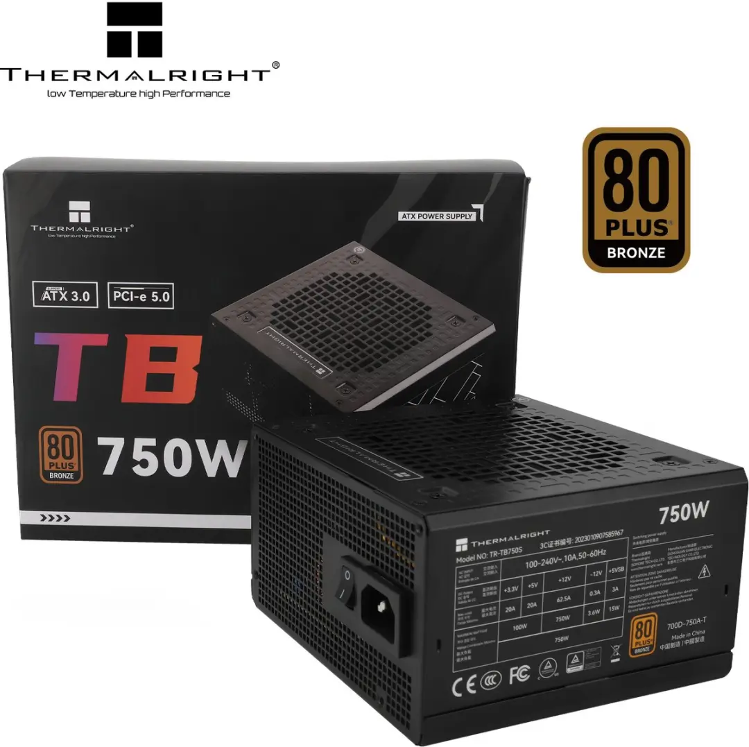 Thermalright TB750S 750W PC-voeding - Zwart - afbeelding 5 van 5