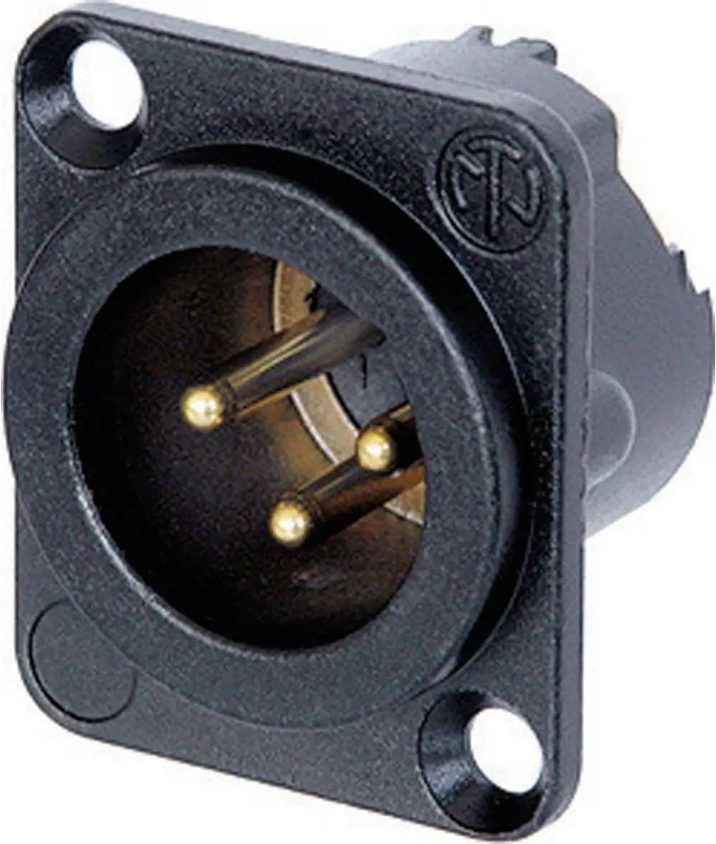 Neutrik NC3MD-LX-B XLR-connector Flensstekker, contacten recht Aantal polen: 3 Z