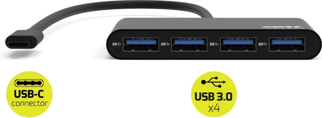 PORT Designs Port Connect 900123 USB-C Hub - Zwart - afbeelding 2 van 6