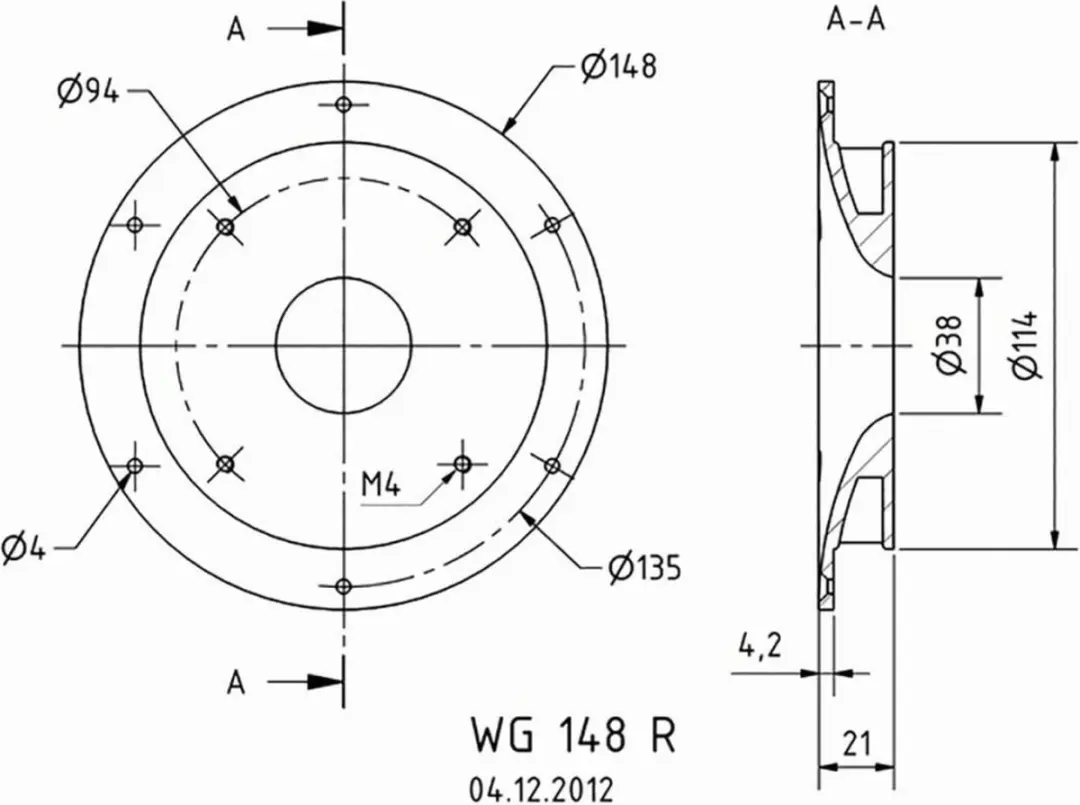 Visaton VS-WG148R Golfgeleider - afbeelding 5 van 5