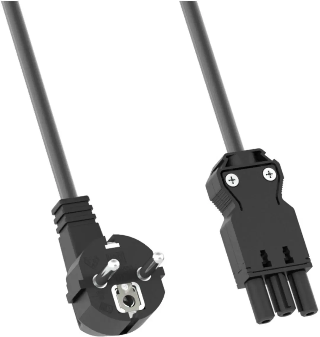 Bachmann 375.044 Stroomkabel - 2m CEE 7/7 - Zwart - afbeelding 2 van 3
