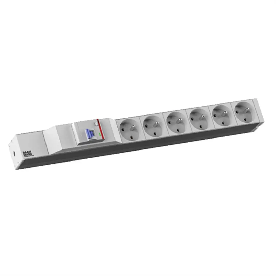 BACHMANN 19 1U 6xUTE 1xFI voeding 2,0m CEE7/7