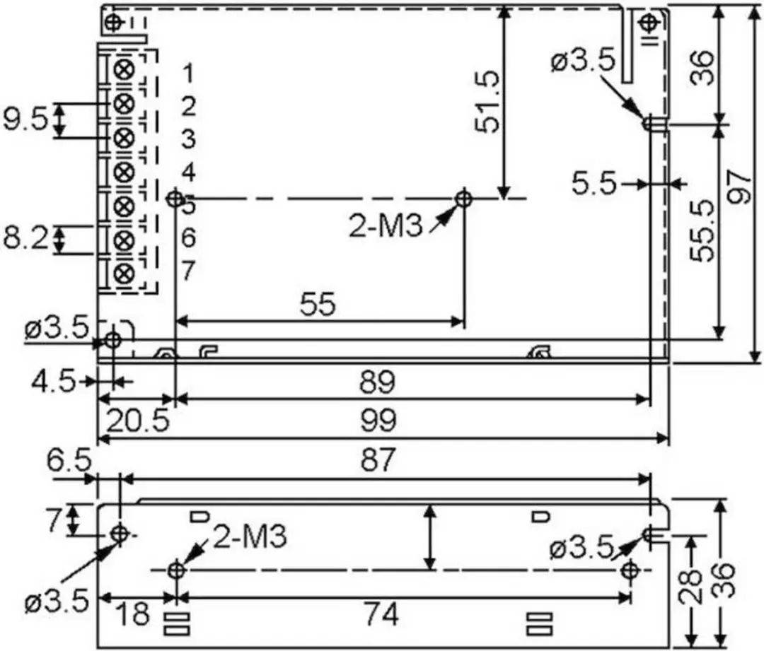 Mean Well RD-50A Schakelnetvoedingsmodule - afbeelding 3 van 5