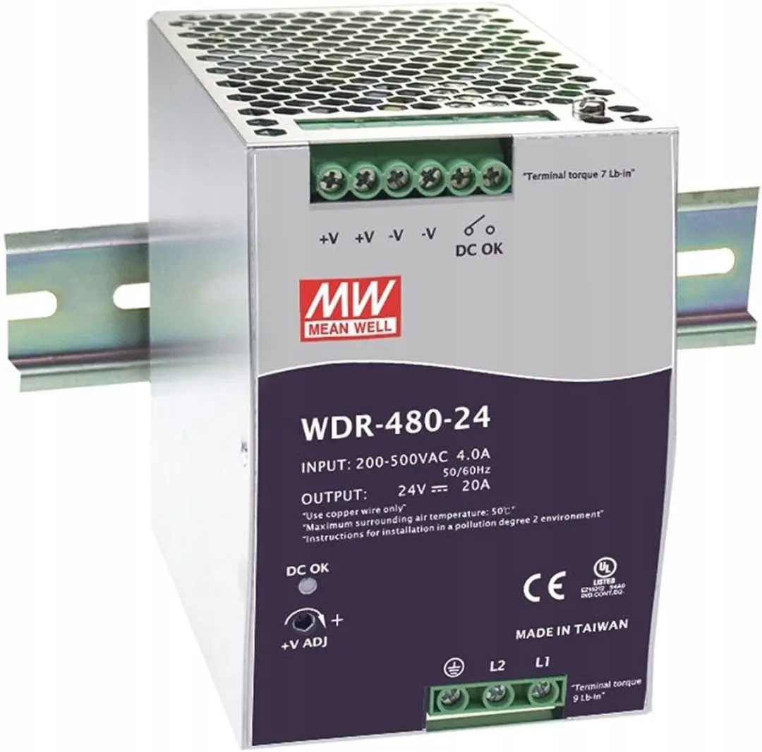 Mean Well WDR-240-48 DIN-rail netvoeding 48 V/DC 5 A 240 W Aantal uitgangen: 1 x