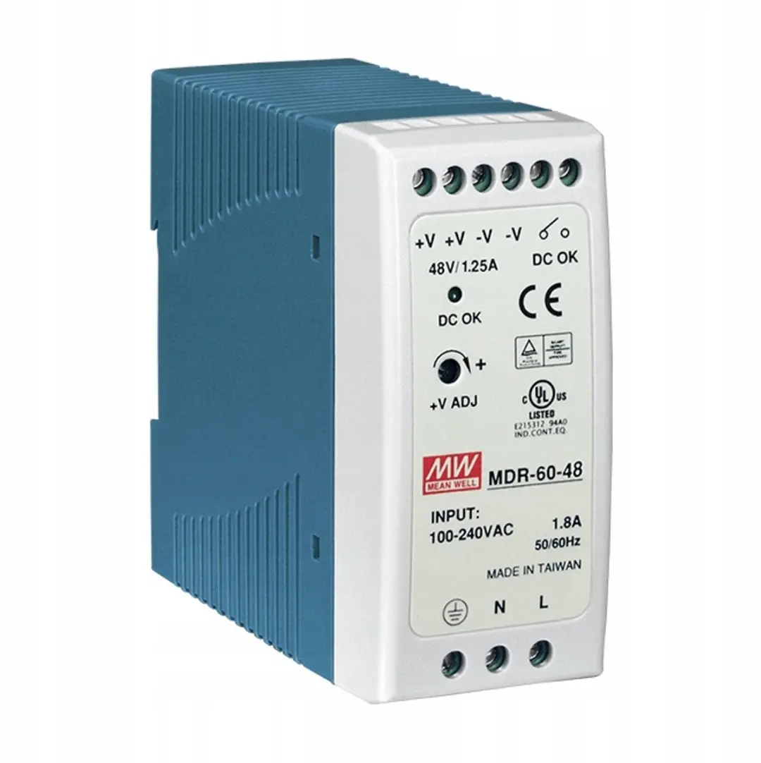 Mean Well MDR-60-48 DIN-rail netvoeding 48 V/DC 1.25 A 60 W Aantal uitgangen: 1