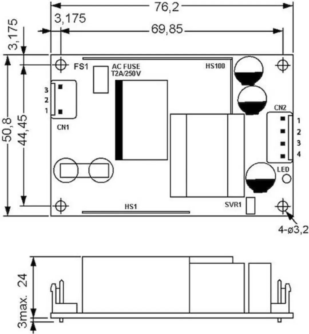 Mean Well EPS-65S-12 Schakelnetvoeding 65W 13,2V - afbeelding 2 van 3