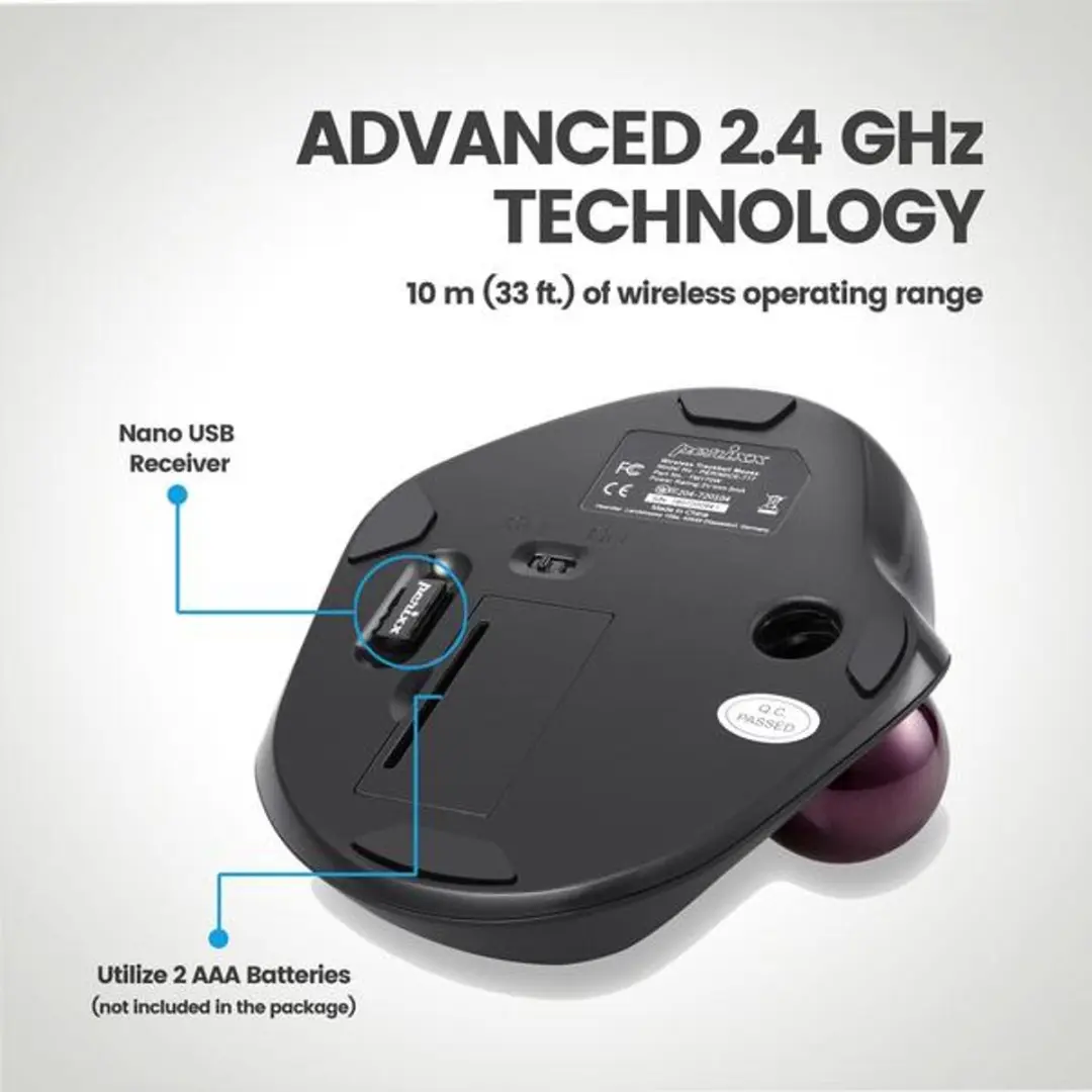 Perixx Perimice-717 D Draadloze Trackball Muis - afbeelding 4 van 6