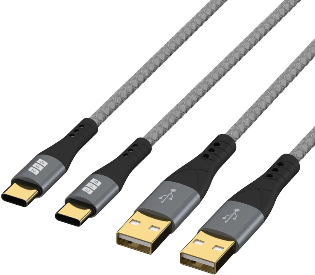 EFB Elektronik USB-AC-00007 USB-kabel 2 m 60W - Zwart/Grijs - afbeelding 3 van 4