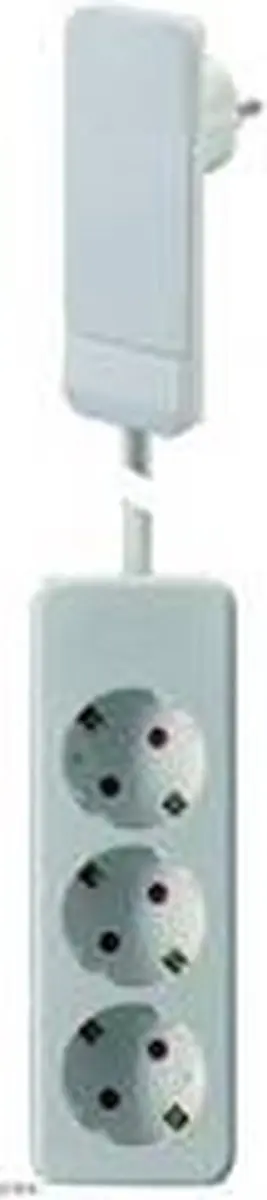 Bachmann 933.007 Stekkerdoos 3x CEE 7/3 - 1,6m - Wit - afbeelding 2 van 4
