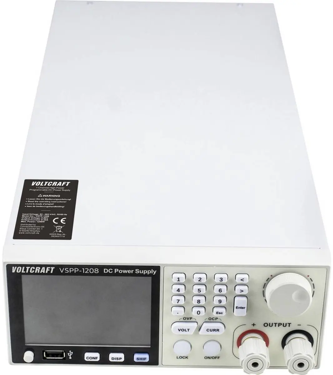 Voltcraft VSPP-1208 Labvoeding - 0-80V 0-30A - 1200W - afbeelding 2 van 6