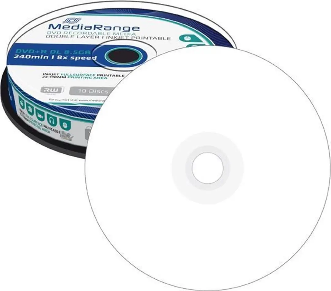 MediaRange MR468 DVD+R DL 8.5GB - 10 stuks - afbeelding 3 van 3